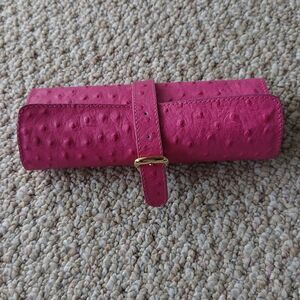 Ghibli Genuine ostrich Italy makeup/brush bag